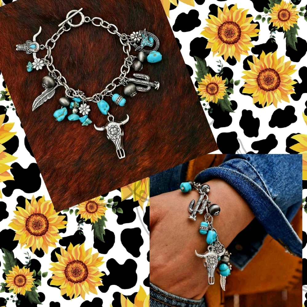 New turquoise western  bracelet